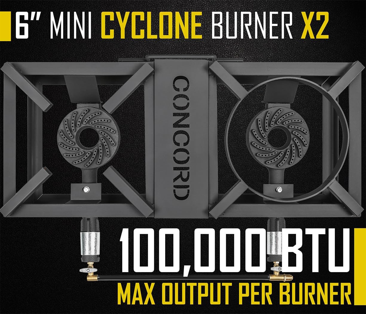 CONCORD the BLOCK BURNER MAX Double Propane Outdoor Burner. 200,000 Total BTU. W