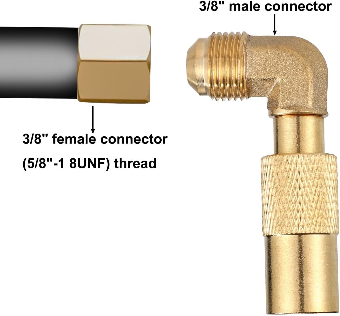 Propane Elbow Adapter for Blackstone, Brass RV Gas Connector 3/8″ Male Low…