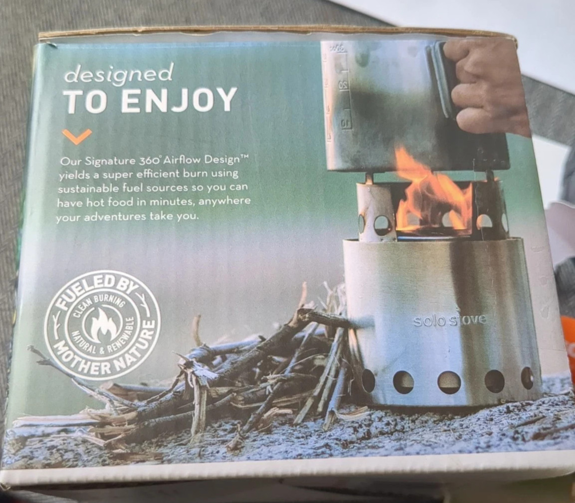Solo Stove Lite Wood Burning Steel Stove Low Smoke Backpacking Camping New NIB