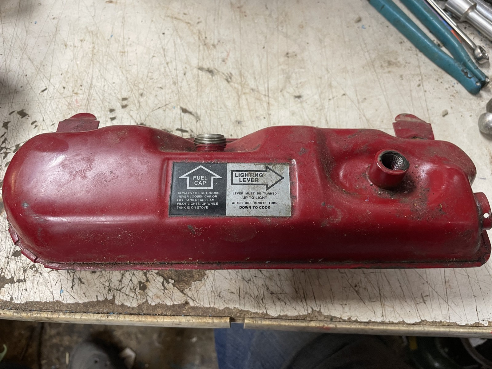 Vintage Coleman 2-Burner 425-F Camp Stove Part ( FUEL TANK) 2-91