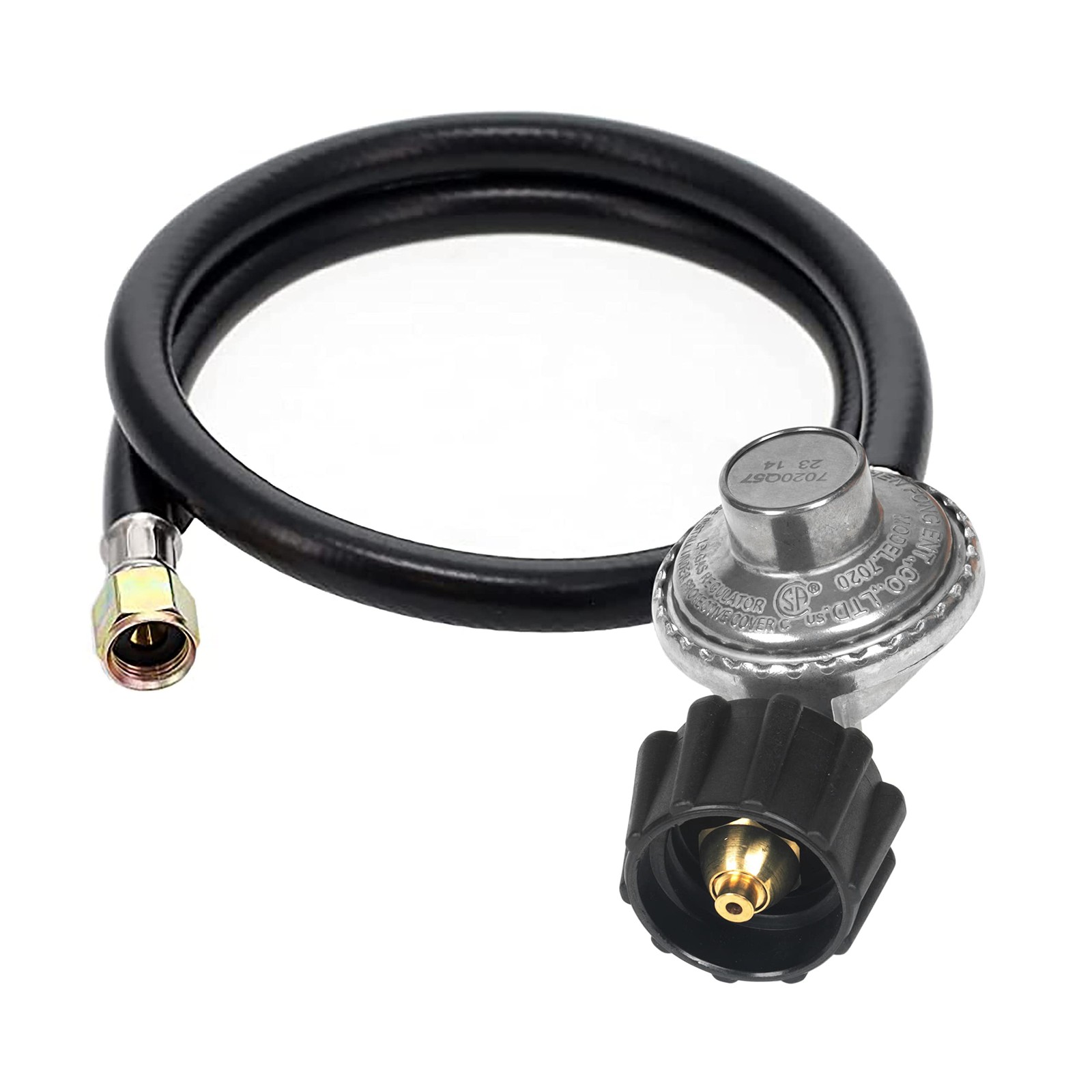 GrillAce 2-Feet propane Gas Grill Regulator and Hose, Replacement 2FT, Black