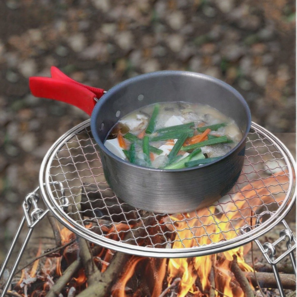 Portable Stainless Steel Camping Grill Grate Foldable with Reinforced Legs