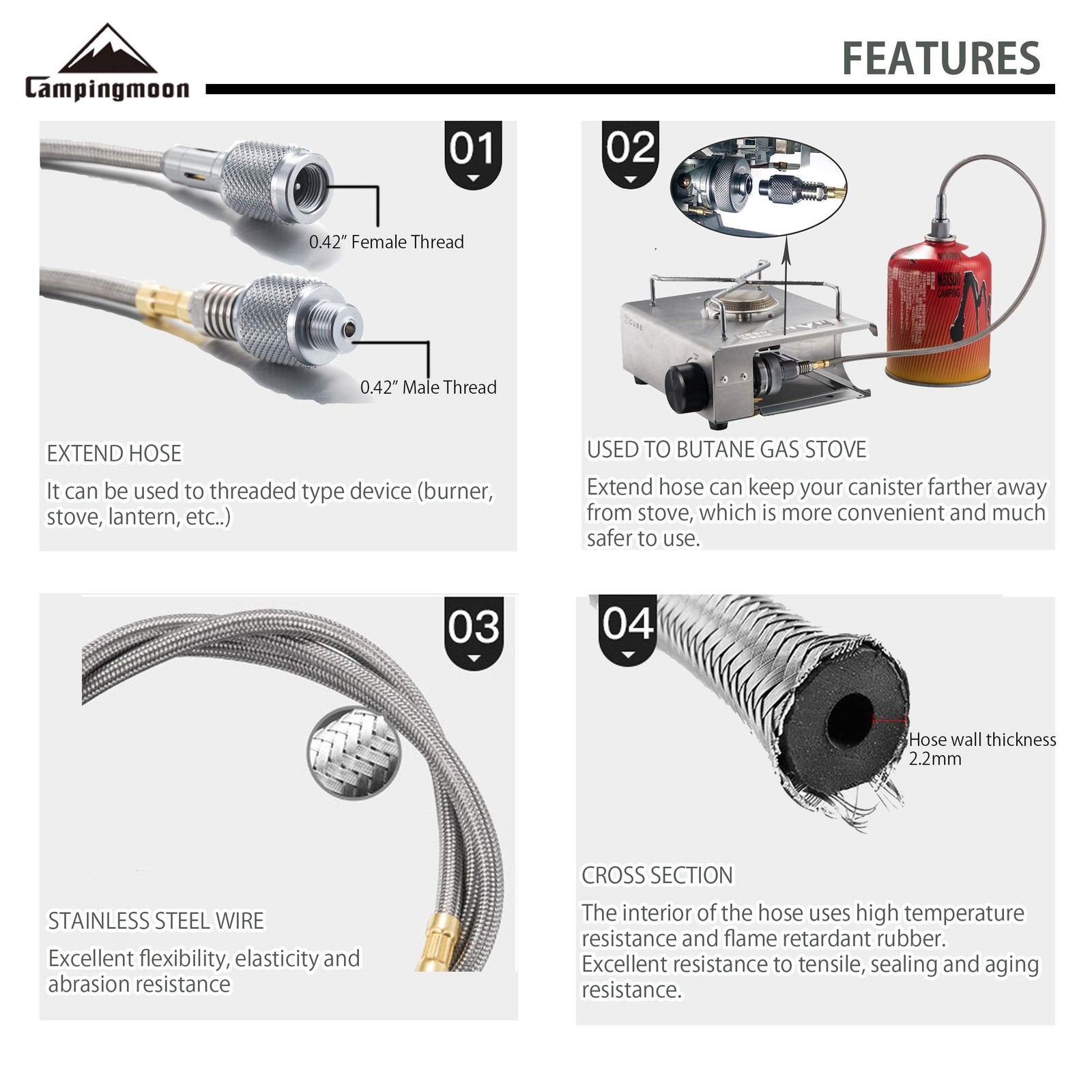 Camping Gas Stove Adapter EN417 Lindal Valve Canister To Butane Stove Z13M