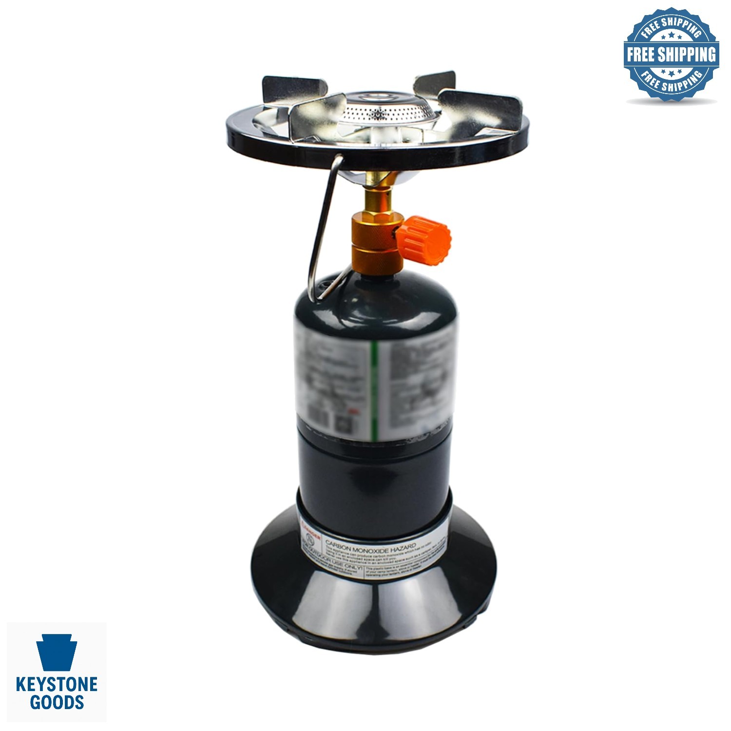 Portable 10,000 BTU Camping Propane Stove Set w/ Carry Case & Adjustable Burner