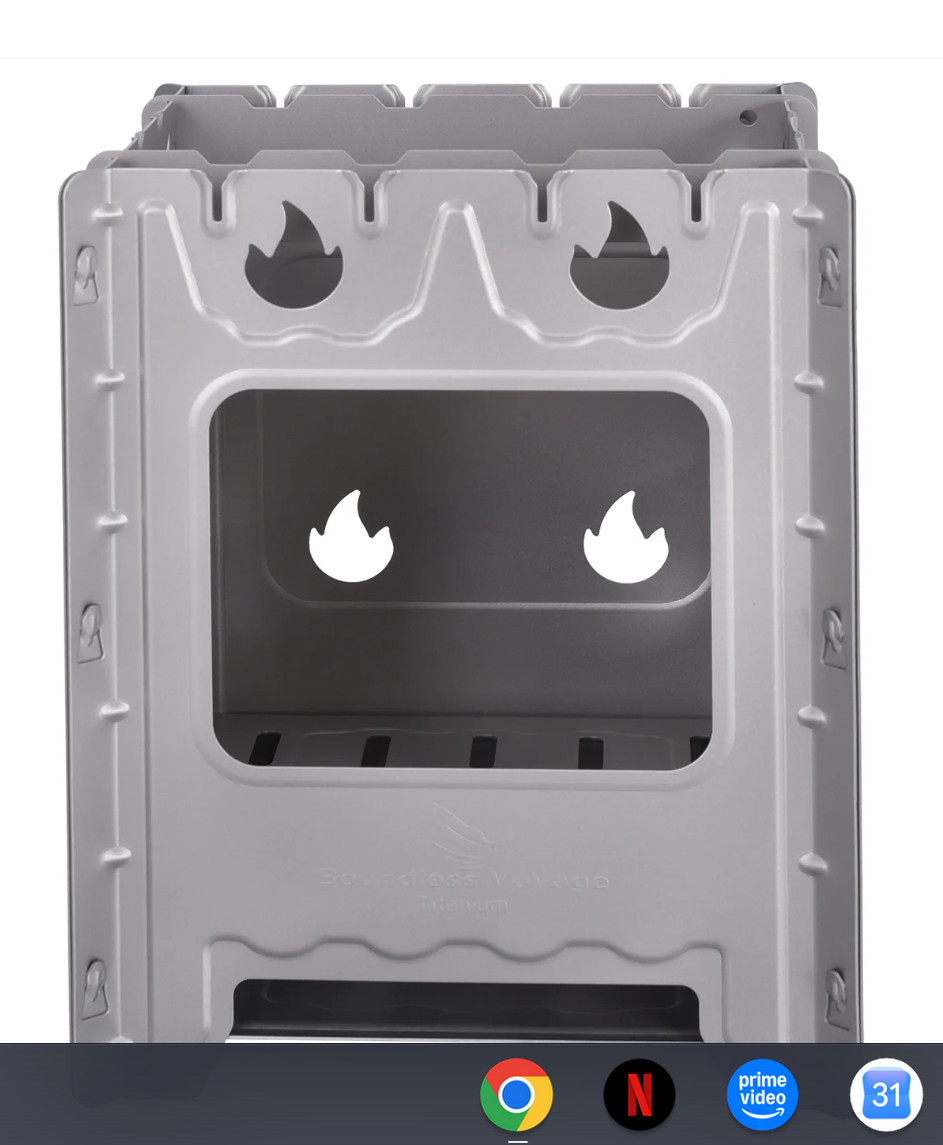 Boundless Voyage Titanium Multi Fuel Portable Wood Burning Stove