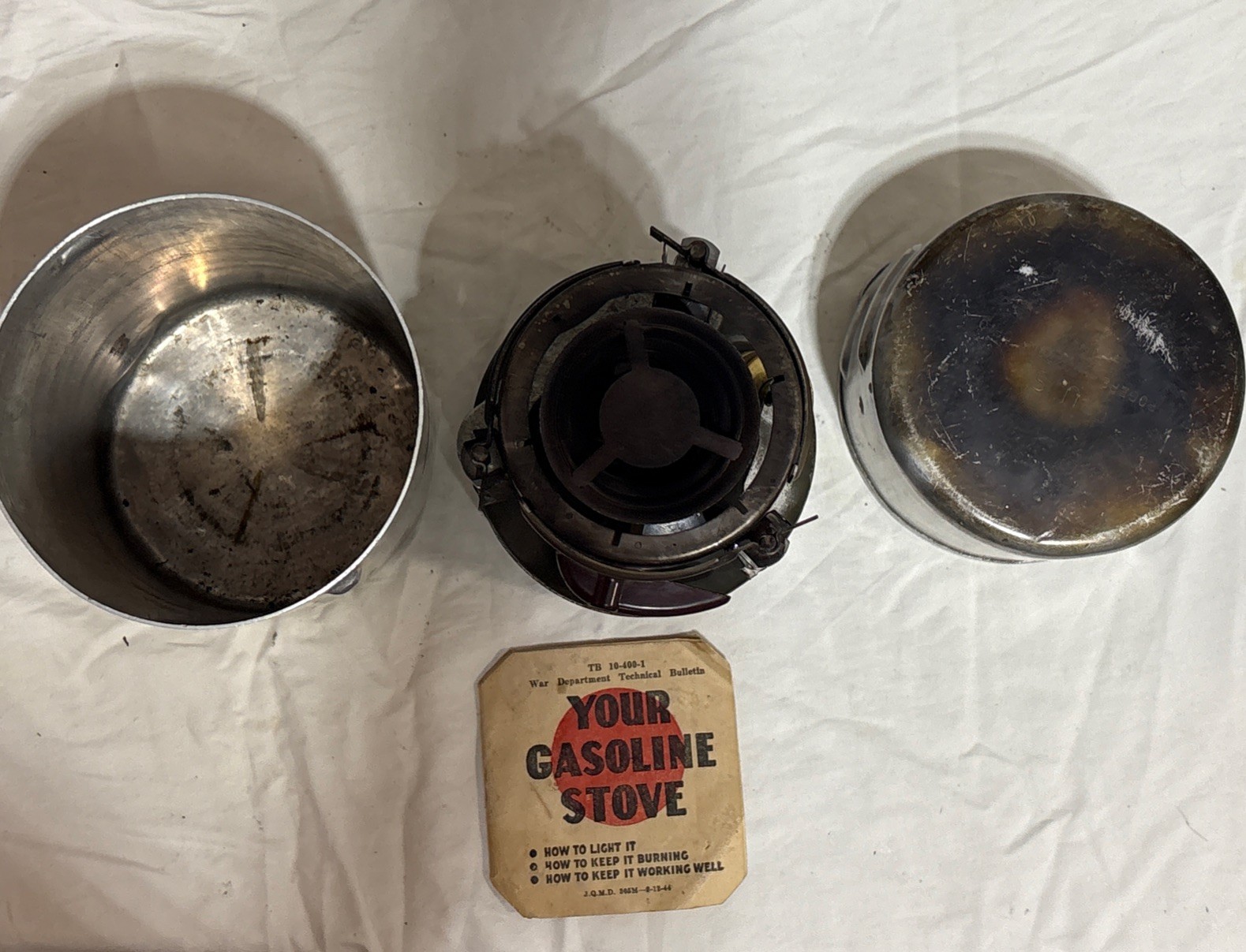 Rogers Akron Ohio 1952 U.S. Military Camp Stove Canister& Stove No.1966 UNTESTED