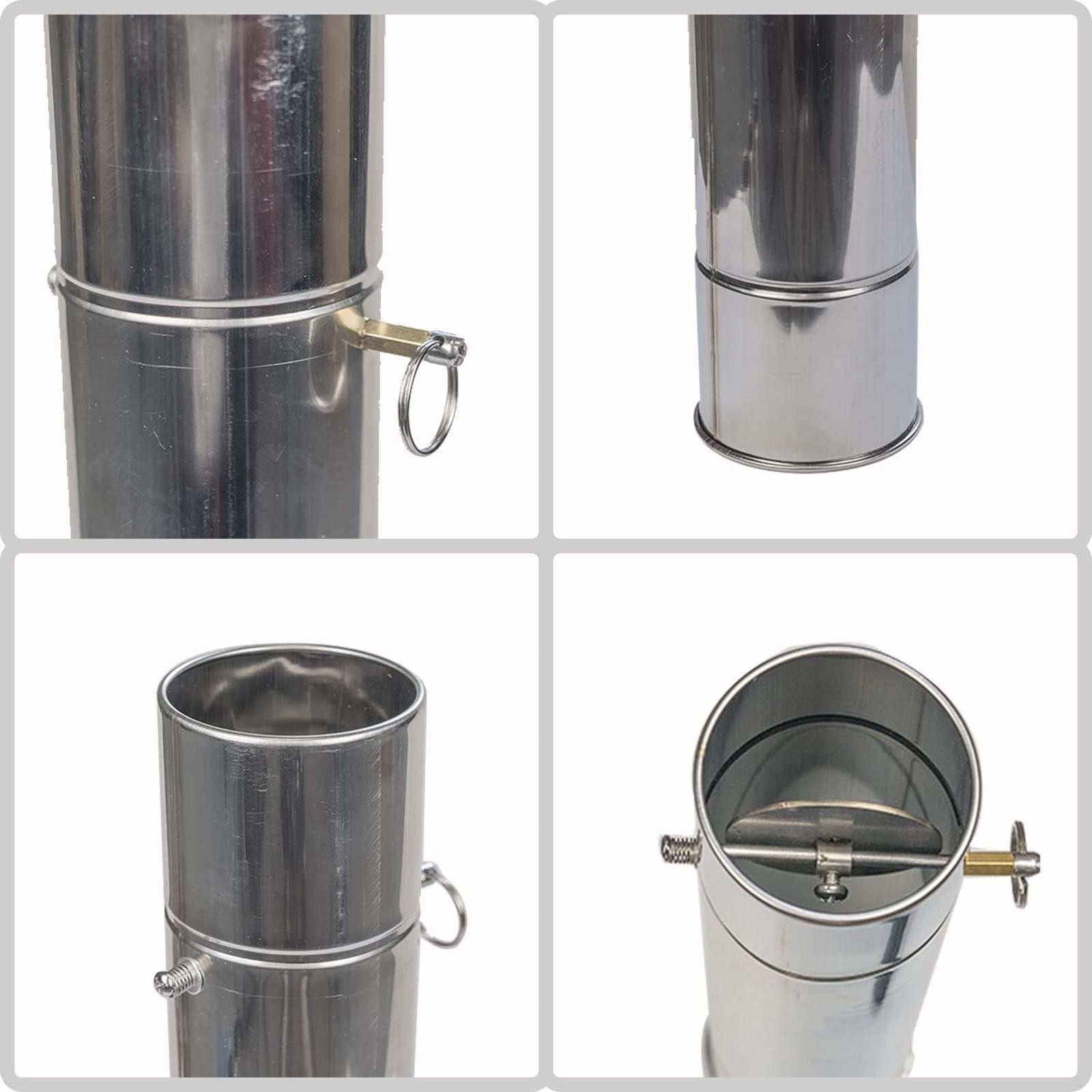 Chimney Tubes Dissipation Portable Stainless Steel with Storage Pouch Stove Tube