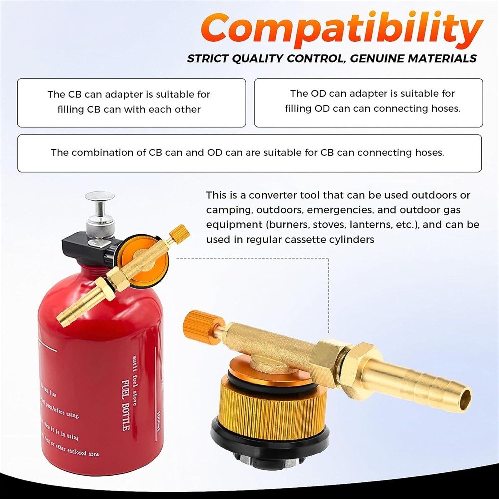 Camping Gas Canister Adapter Kit Hose Connector Converter For Gas Regulator