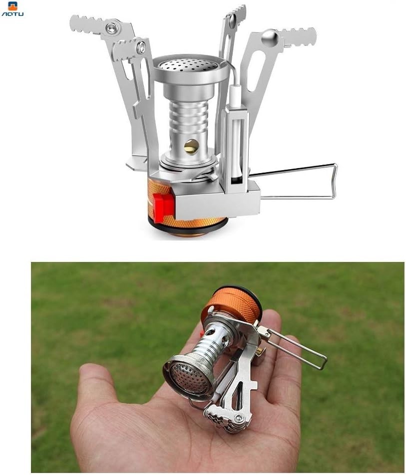 Wind-Resistant Backpacking Stove with Adjustable Flame Control, 3000W Power