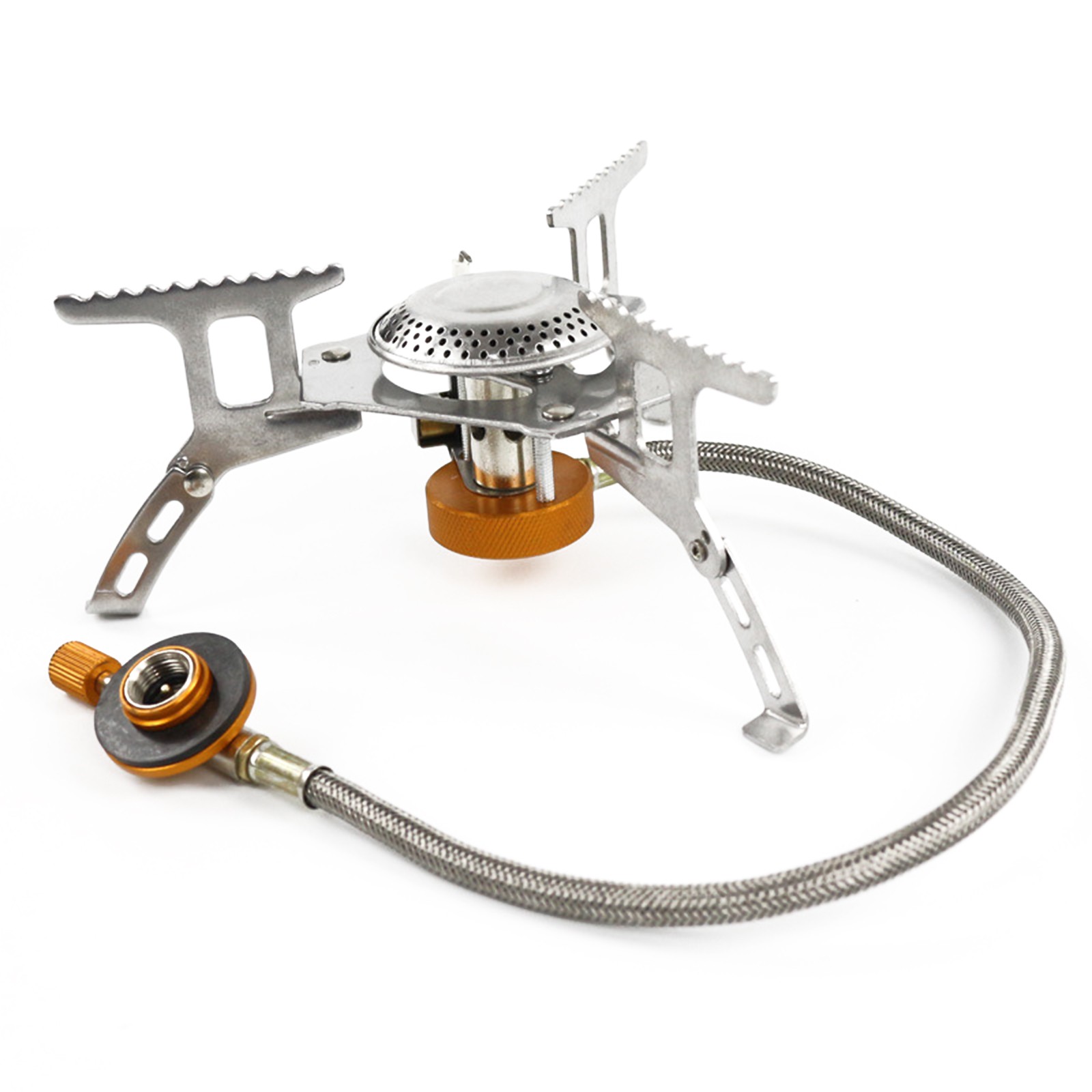 Alloy&Steel Outdoor Picnic-Gas Burner Mini Backpacking Camping Folding Gas Stove