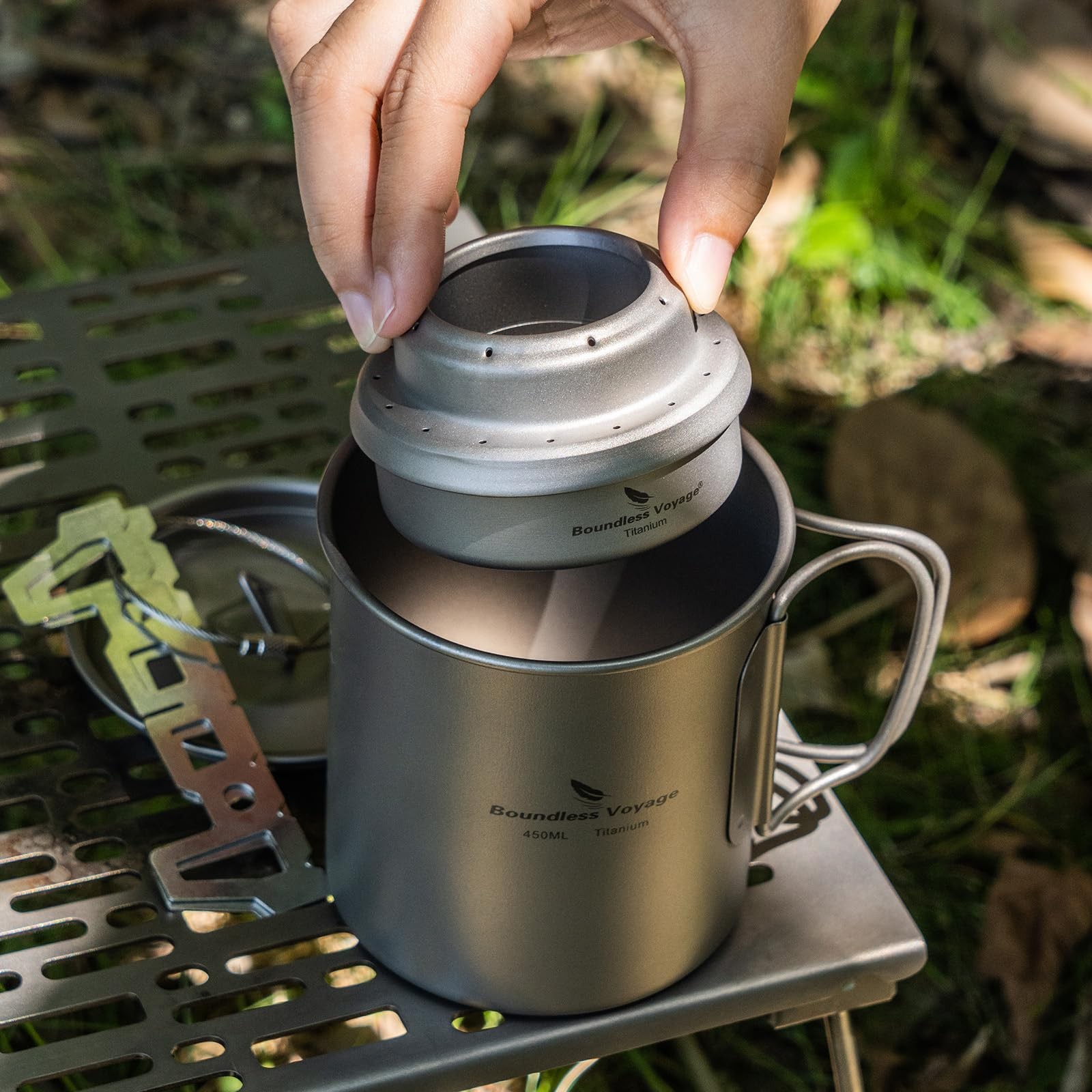 Titanium Spirit Burner Mini Alcohol Stove with Brackets Outdoor Camping Stove…