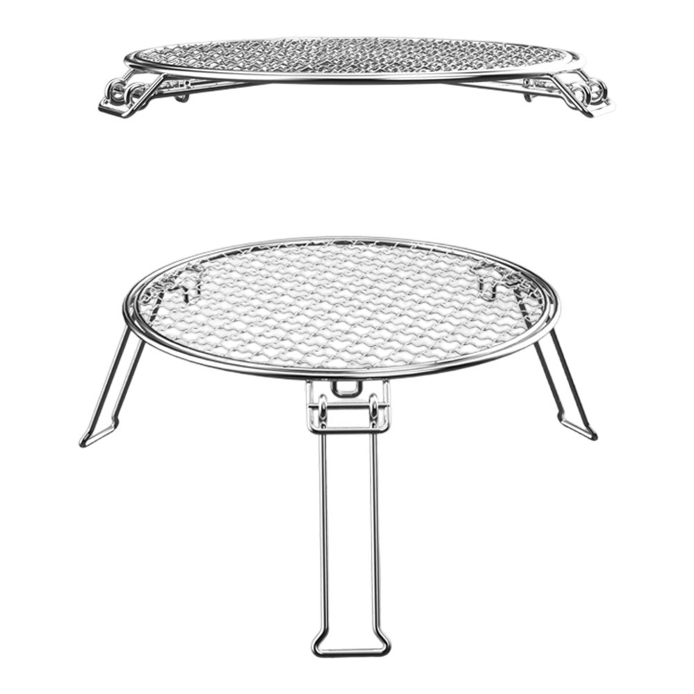 Portable Stainless Steel Camping Grill Grate Foldable with Reinforced Legs