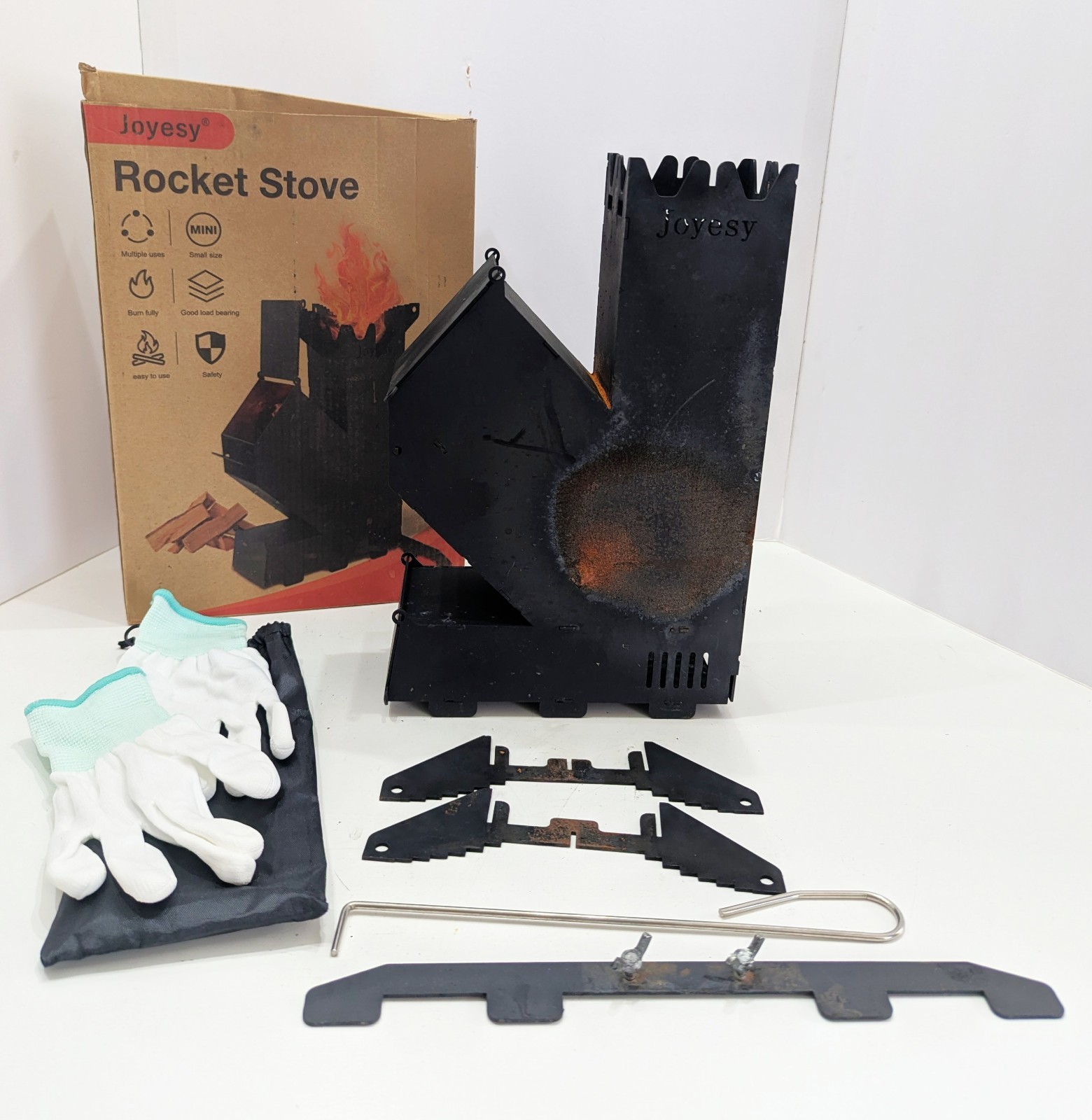 Joyesy Mini Portable Rocket Stove for Camping and Outdoor Cooking