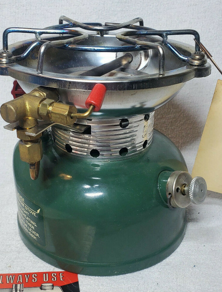 VTG 1971 COLEMAN 502-700 SPORTSTER SINGLE BURNER CAMP COOKING STOVE 11/71 & BOX