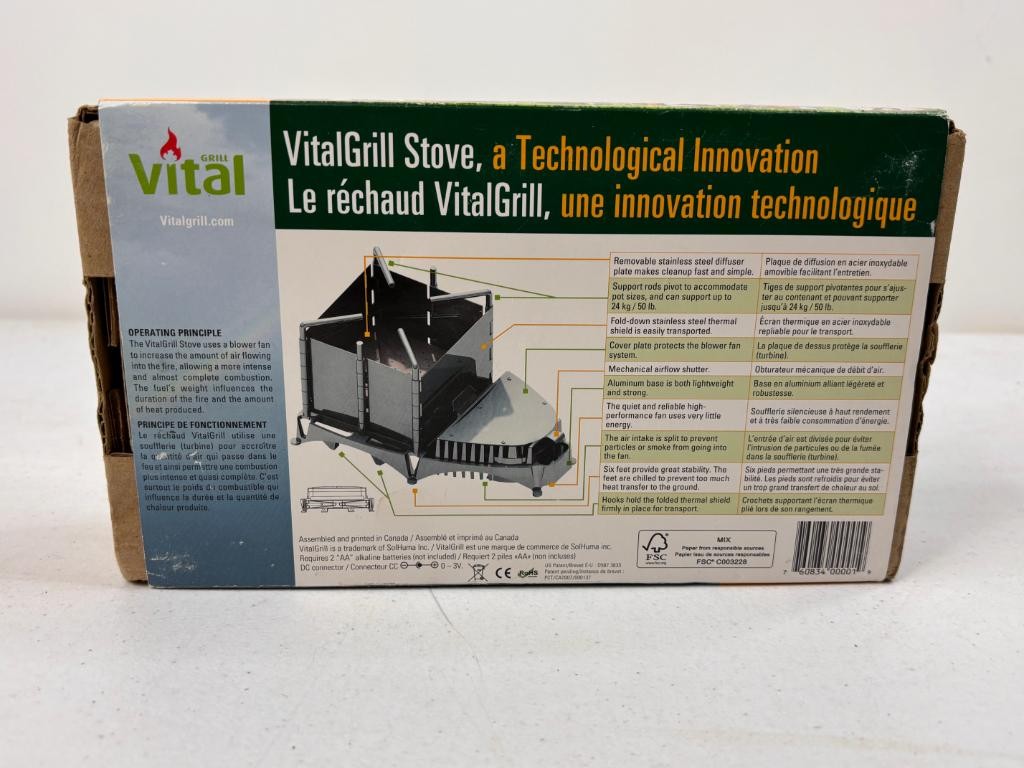 Vital Grill The Survival Stove Portable Wood Burning Camp Stove with Blower Fan