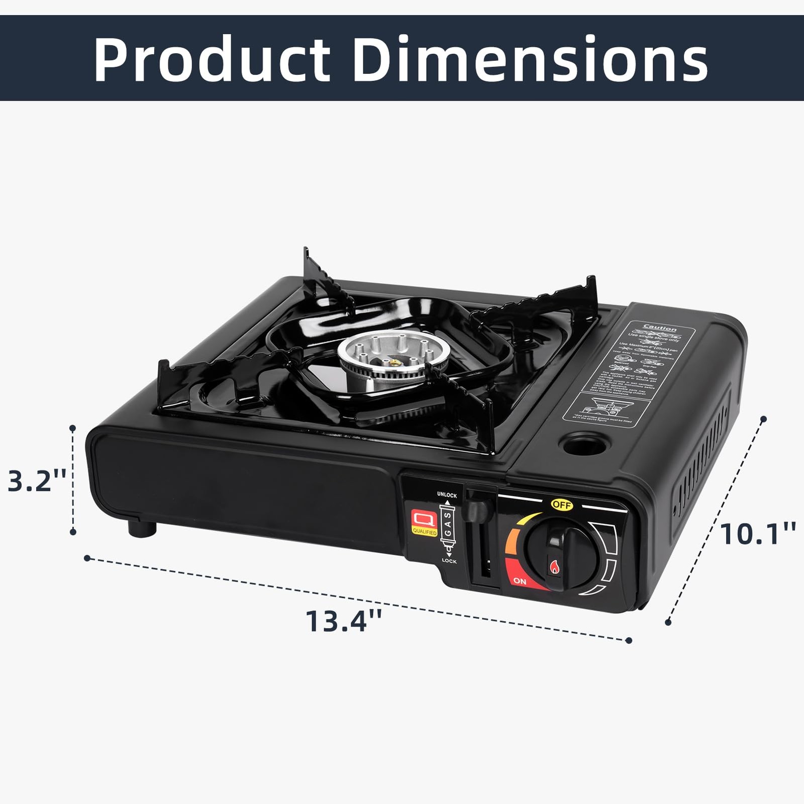 Camping Stove Dual Fuel Butane Propane Portable 7800 BTU with Case