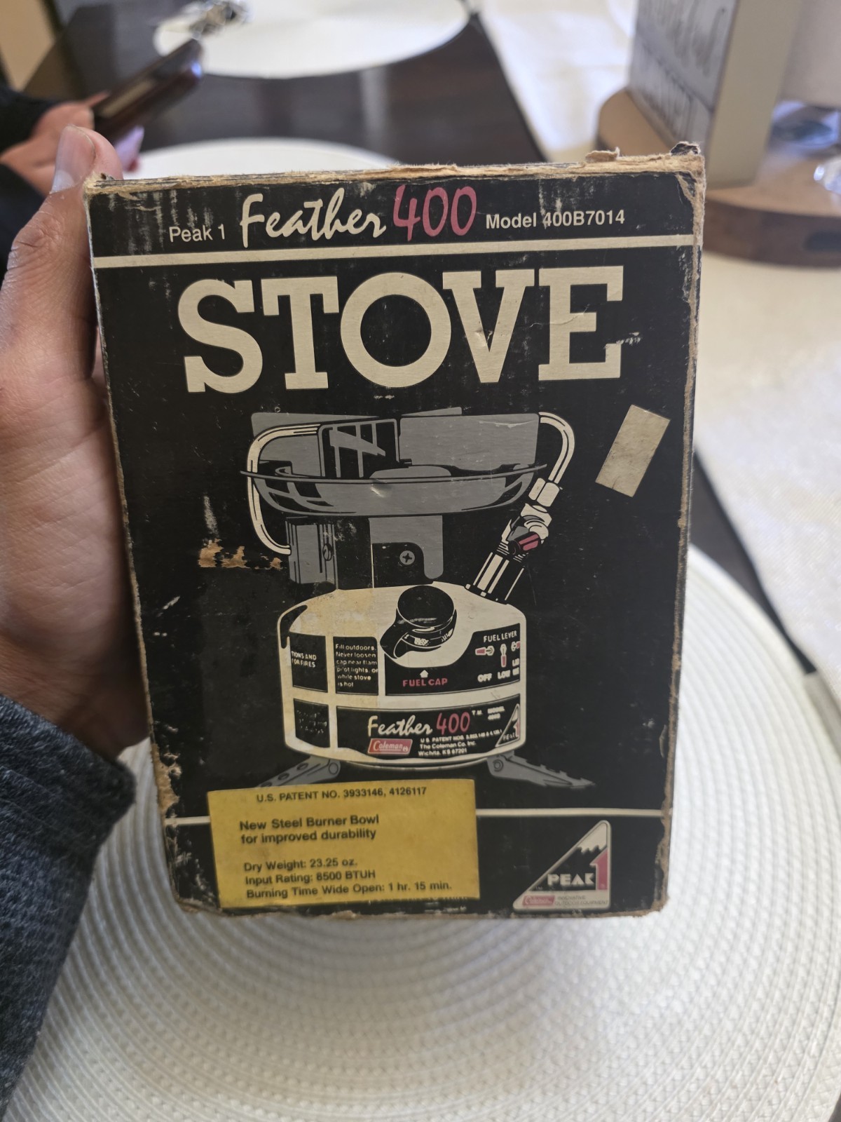 Vtg. Coleman Feather 400B7014 Peak1 Camp Stove Backpacking Stove Untested