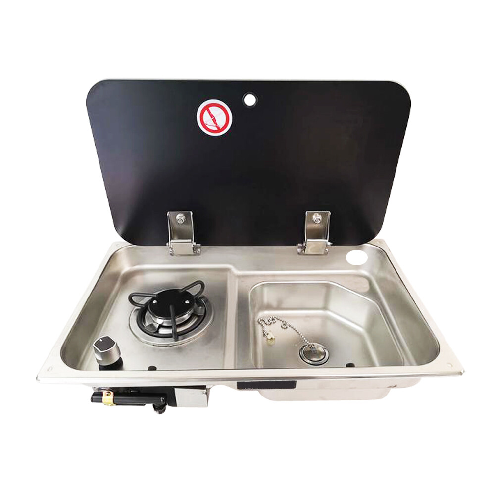 NEW 1 Burner Gas Stove For Boat Rv Caravan Kitchen Cooktop With Sink Combo Stove