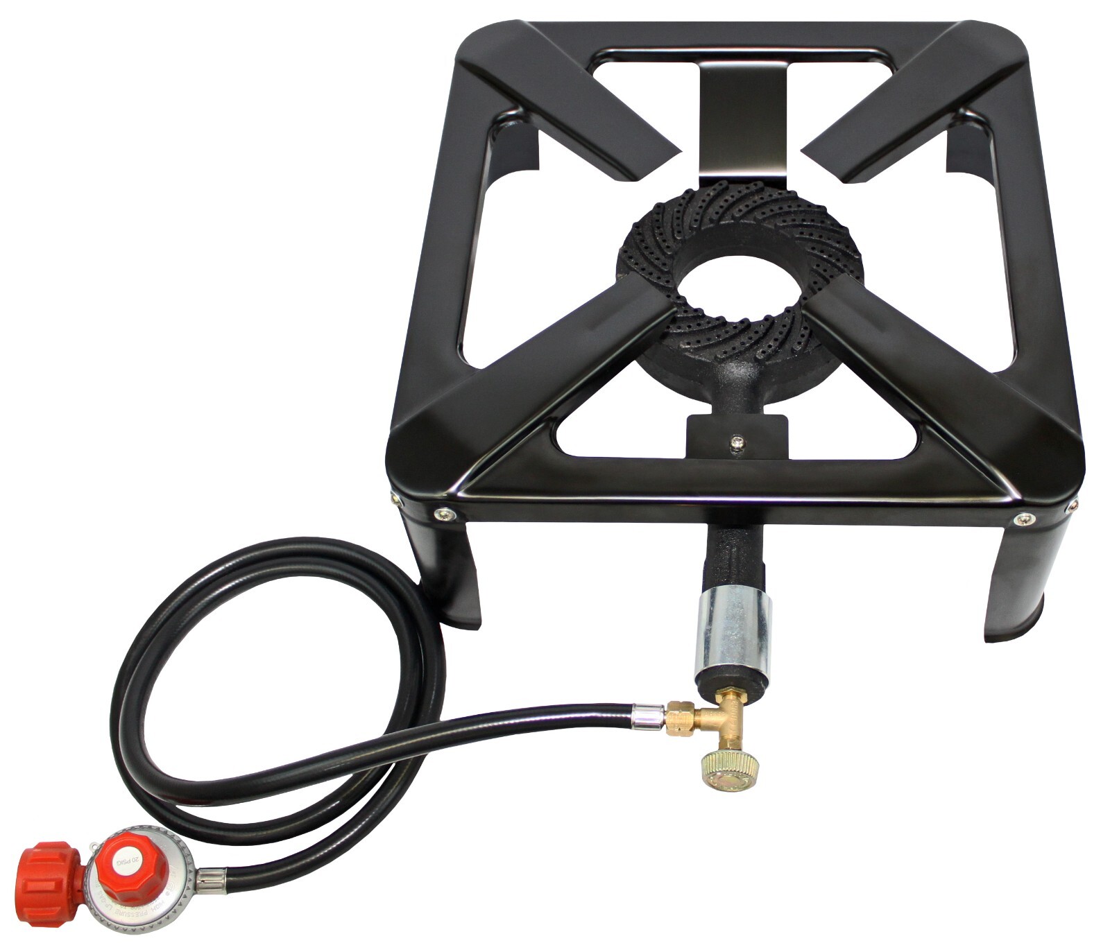 120,000 BTU, 0-20 PSI, Turkey Fryer Single Propane Burner Outdoor Cooker