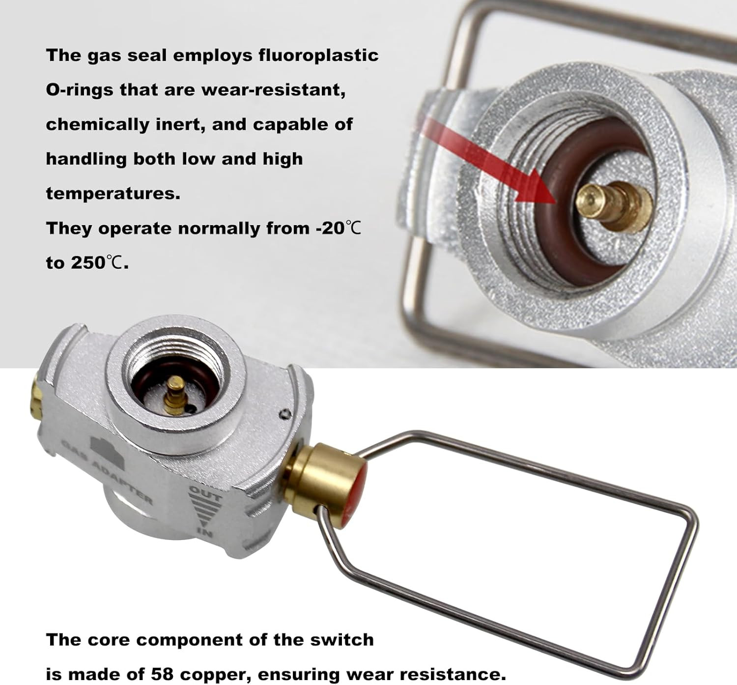 Backpacking Fuel Transfer Device Gas Canister Refill Adapter, Portable Outdoor G