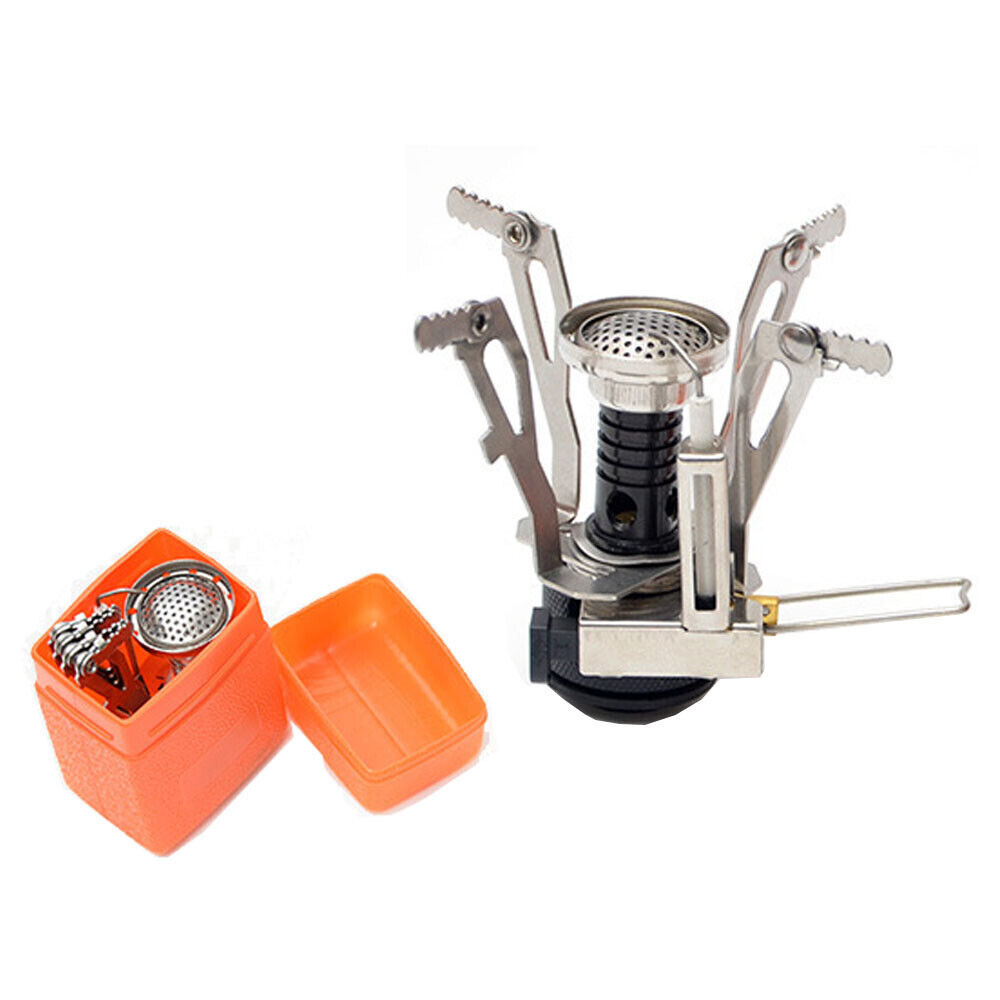Backpacking Stove Portable Camping Stoves With Piezo Ignition Adjustable Valve