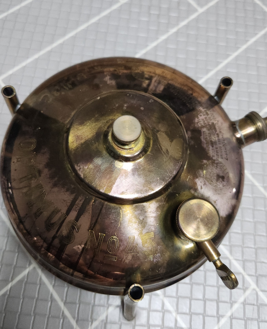 Vintage Optimus No.45 Brass Camp Stove Sweden Unused