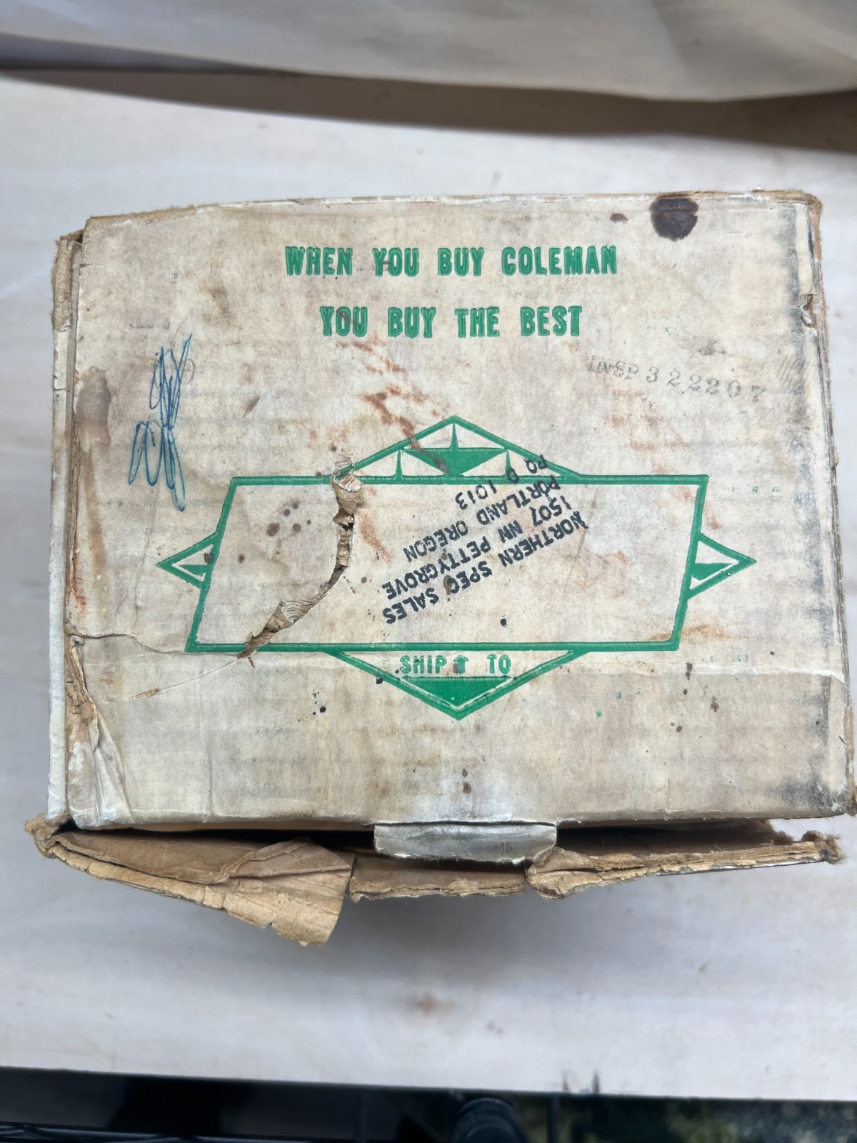 1963 Coleman 502 Camping Sportster Green Stove One Burner VINTAGE with Box