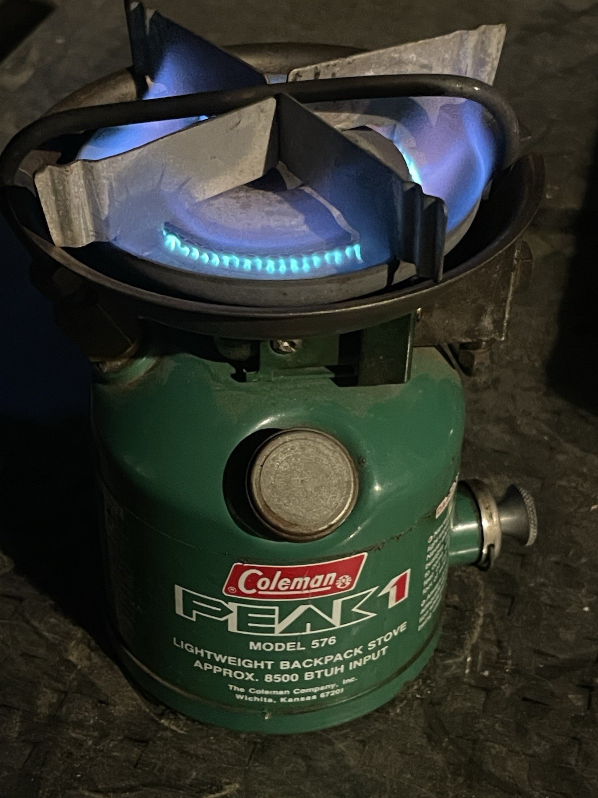 Coleman Peak 1 Backpacking Stove #576 Dated 1/76 -FIRST PROD. MONTH Made Canada