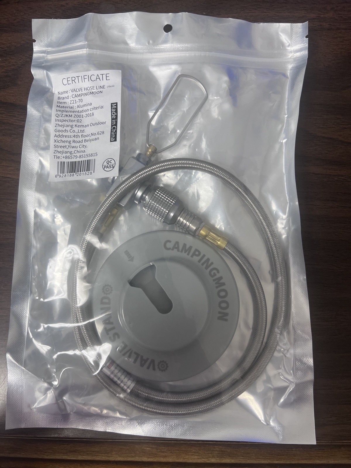 Z21-70 27.6-Inch Gas Hose for EN417 Lindal Valve Canister & Device