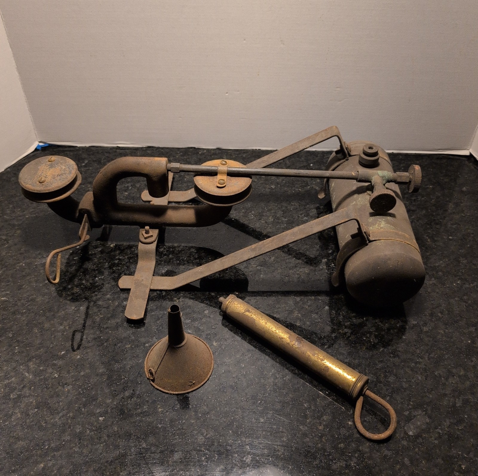 Prentiss Wabers Auto Cook Kit Model 8 B Cook Camp Stove 1920`S Brass Tank