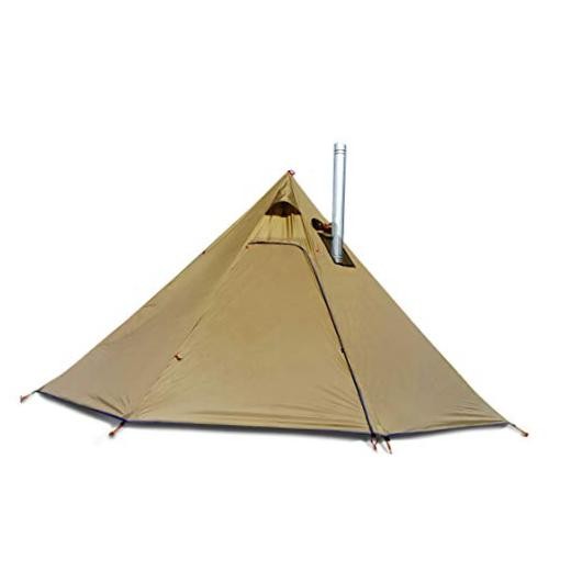 4 Persons 5lb Lightweight Tipi Hot Tents with Stove Jack, 7’3″ Olive Drab