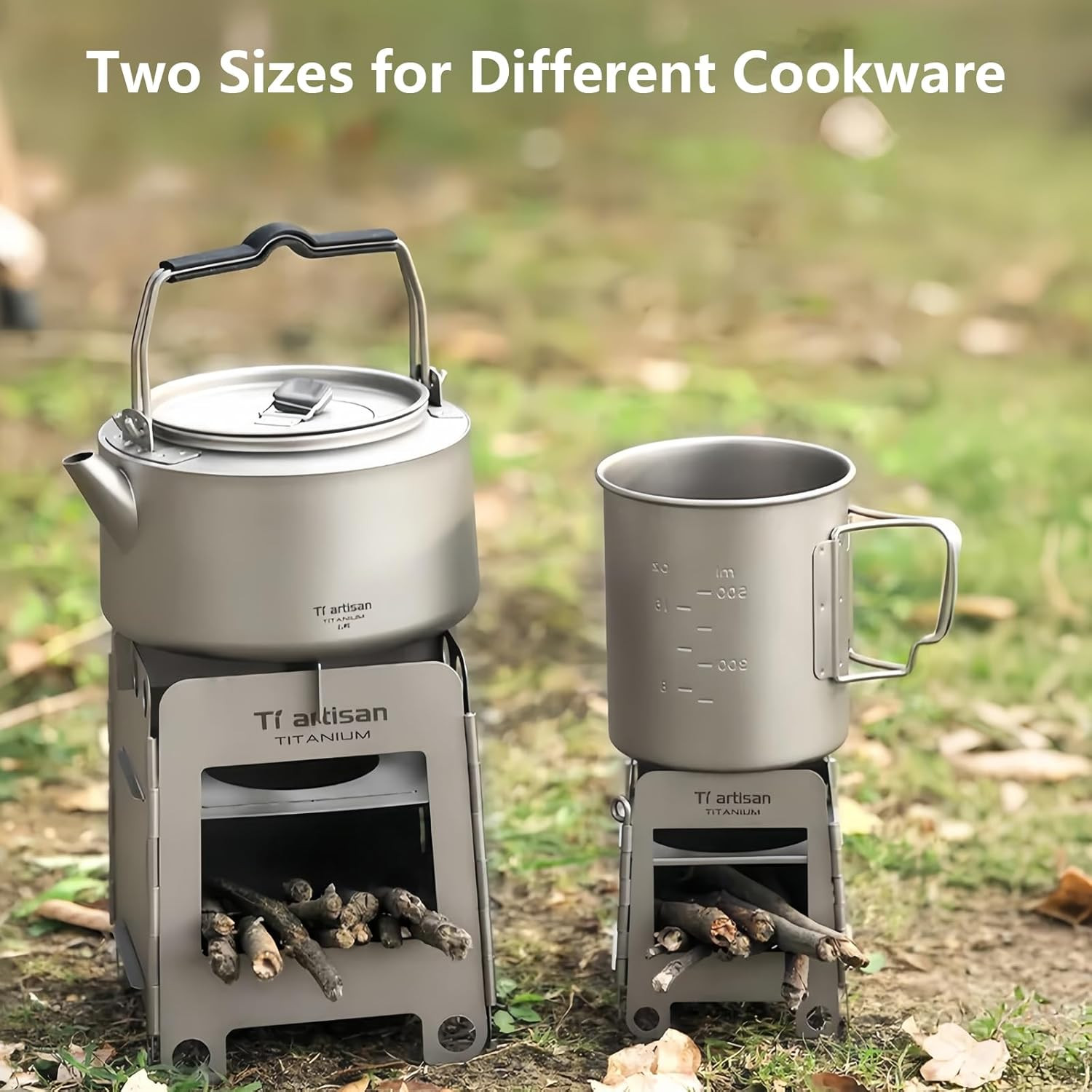 Titanium Wood Stove Foldable Portable Alcohol Stove Titanium Wood Burning Stove