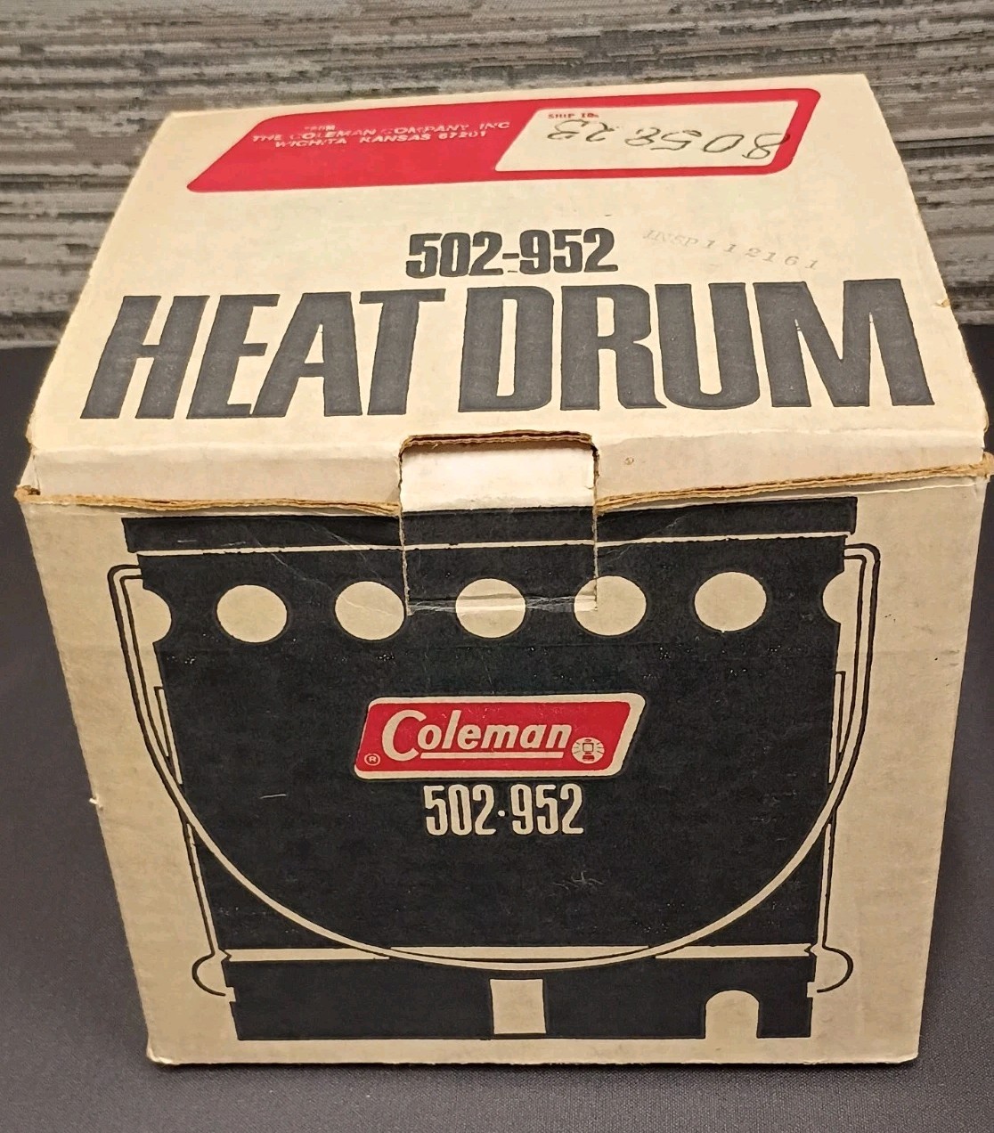 NOS Vintage Coleman Heat Drum 502 952 For Camp Stove Original Box MINTY