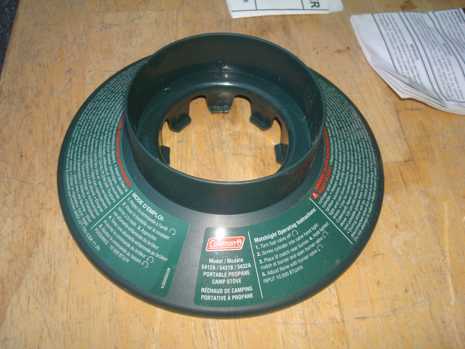 Coleman Perfect Flow Single Propane One Burner Camping Stove 5431B – Exc. Cond