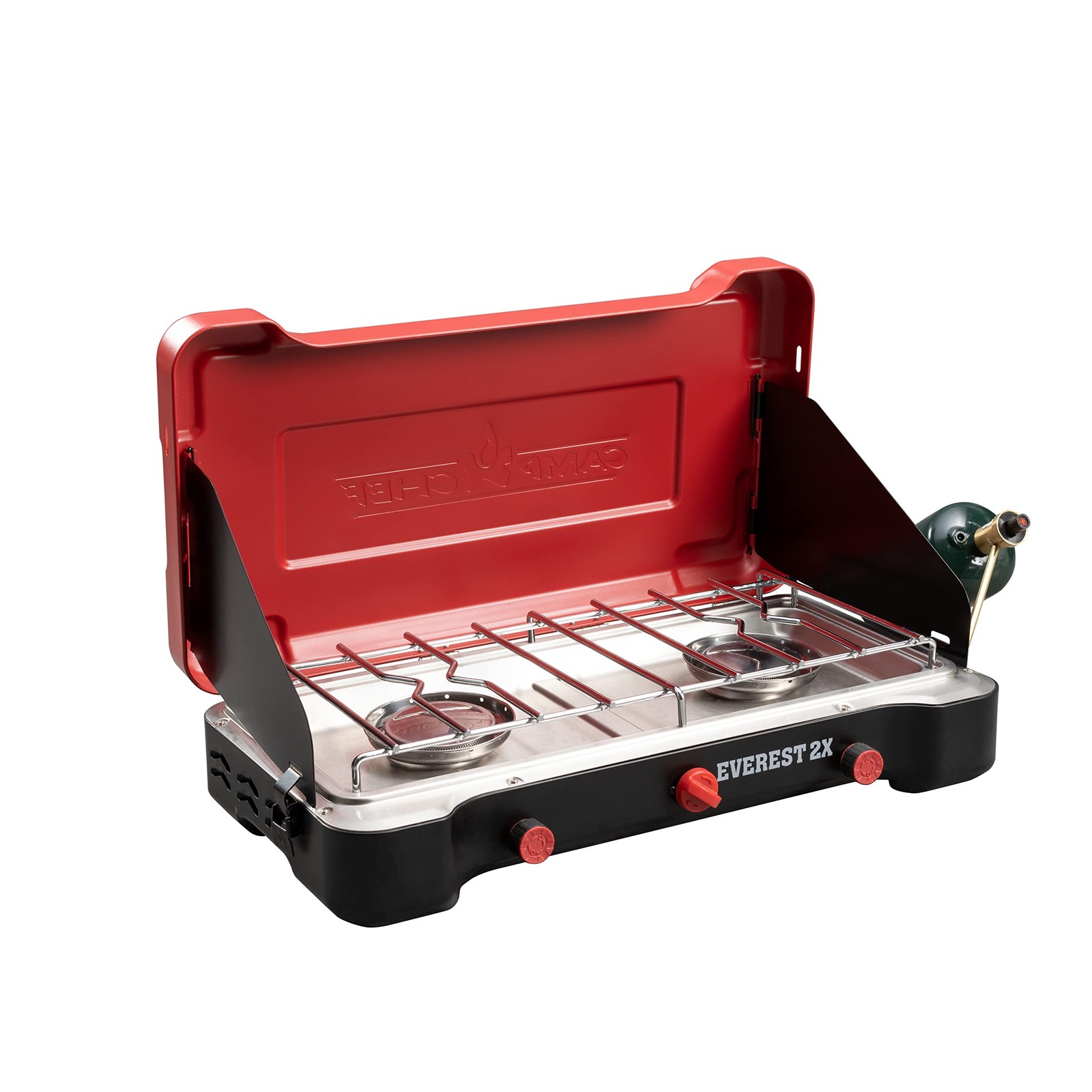 Mountain Series Everest 2x High Output Twoburner Camp Stove Lid Doubles As Winds