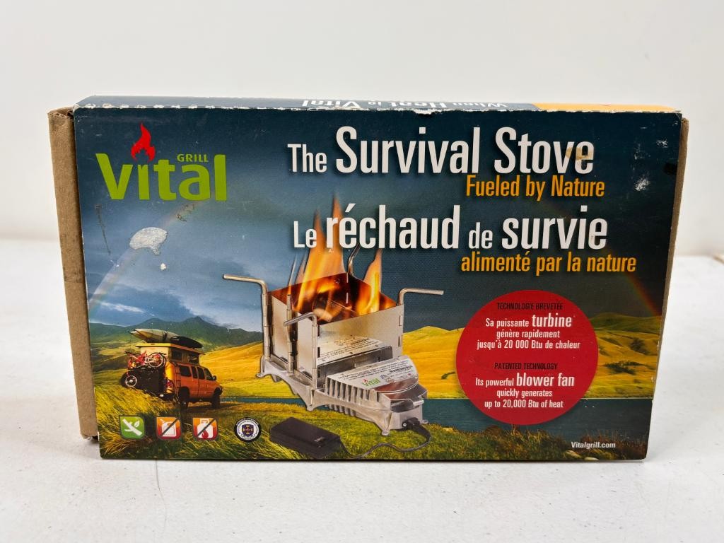 Vital Grill The Survival Stove Portable Wood Burning Camp Stove with Blower Fan