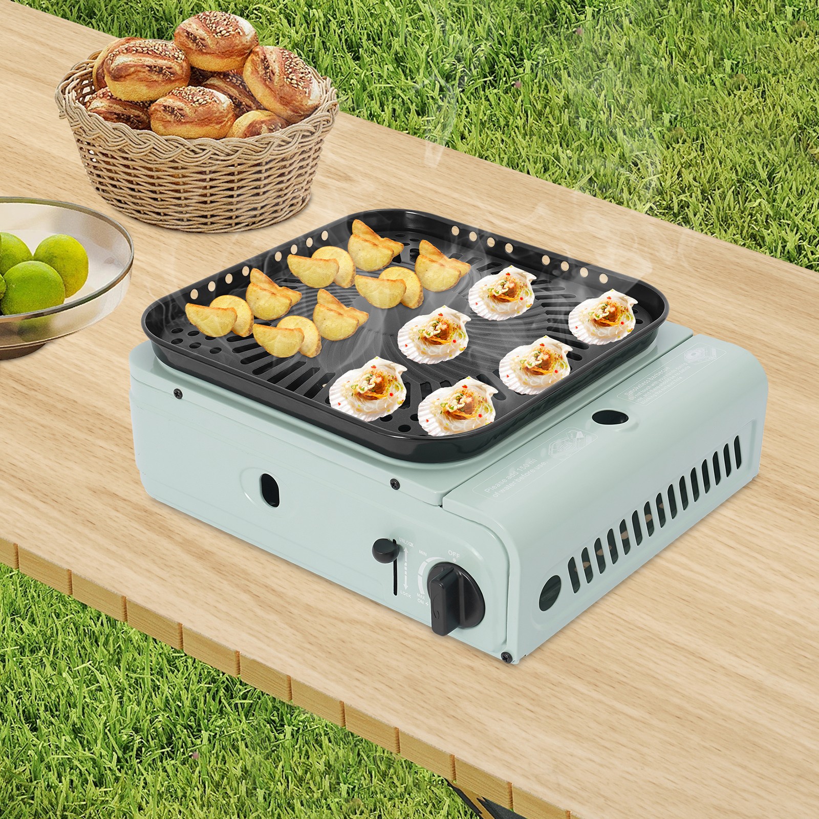 Camping Grill Stove Portable Outdoor Camping Grill Gas Stove Tabletop Stove