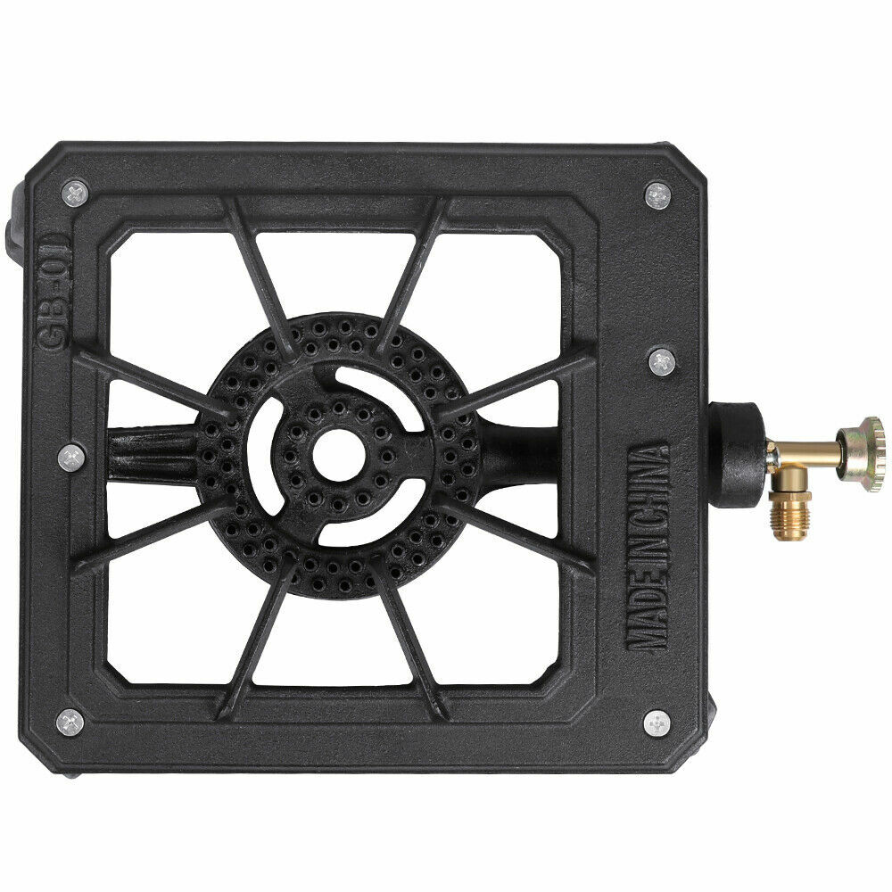 Single Burner Camping Stove Cast Iron Propane Gas LPG Outdoor BBQ Cooker US
