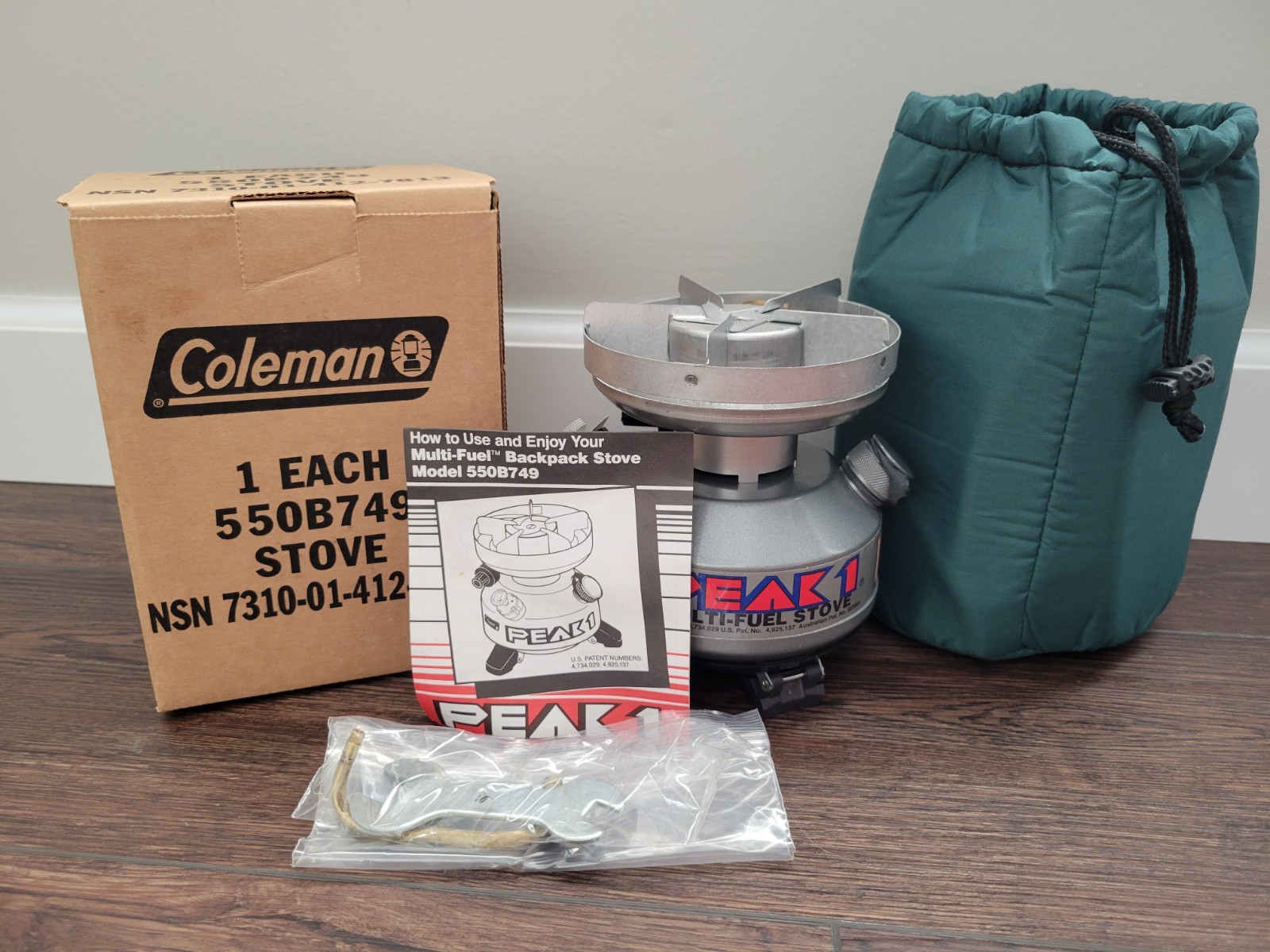 Coleman Peak 1 Multi-Fuel Backpack Stove Model 550B749 NSN 7310-01-412-7813 NEW!