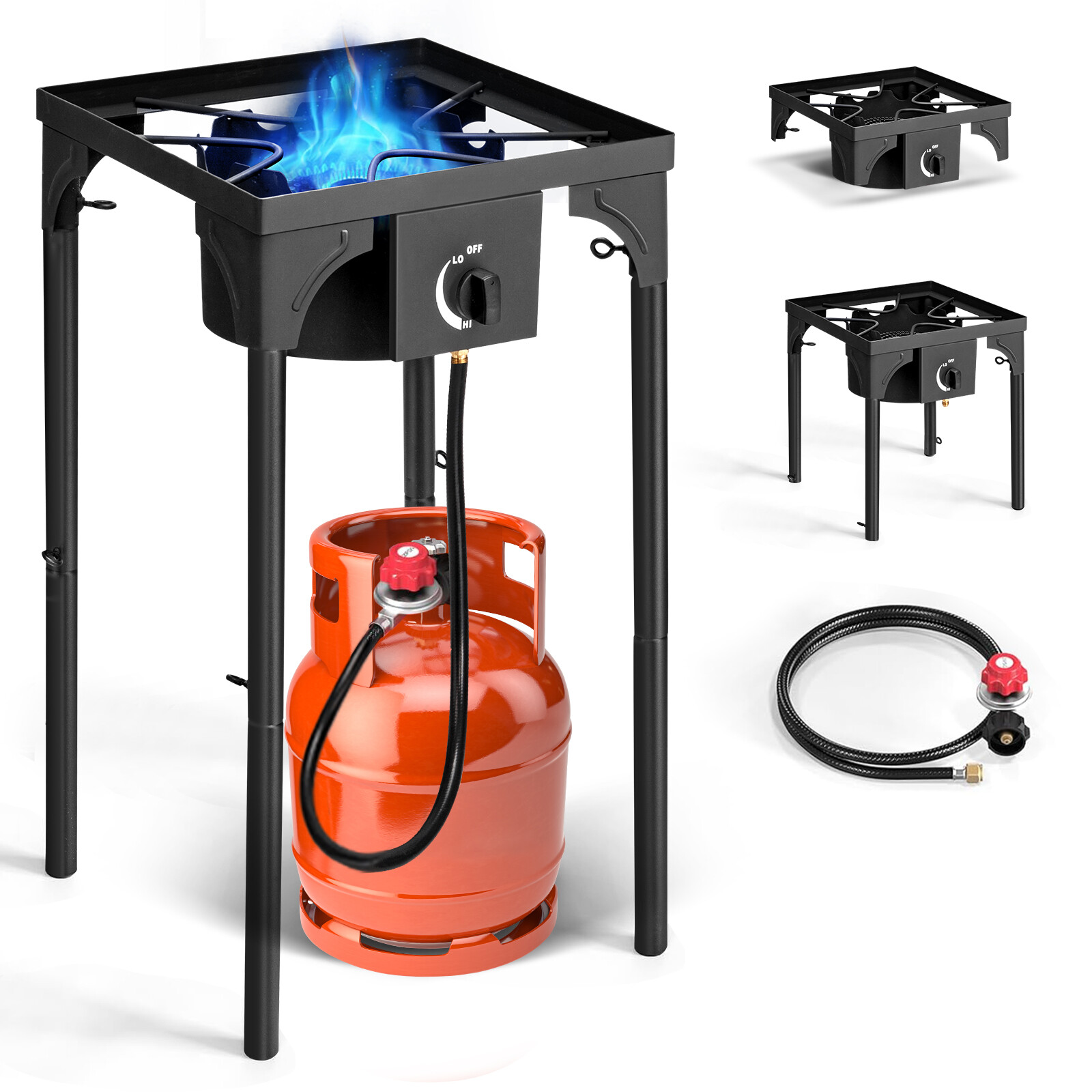 Portable Propane Gas 75000 BTU Single Burner Outdoor Camping Stove BBQ Grill