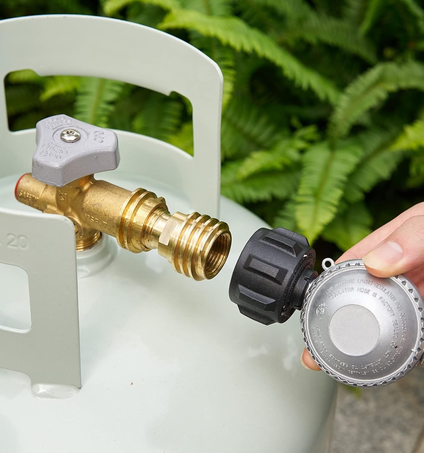 1lb Propane Tank Adapter, Solid Brass 20lb to Converter, Propane…