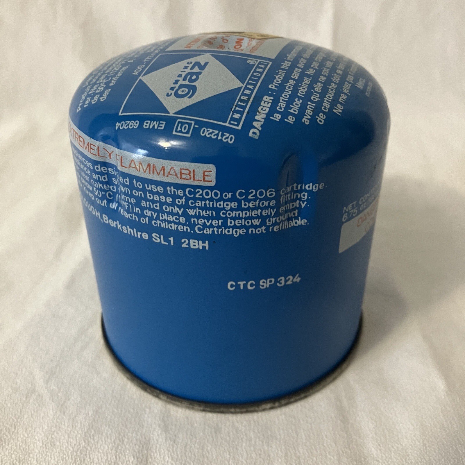 Vintage Camping Gaz C 206 6.75 OZ Fuel Cartridge/Can Propane/Butane NOS (READ)