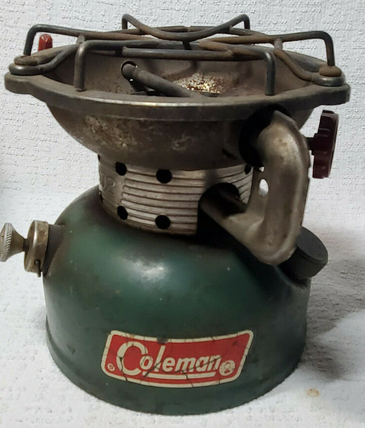 VTG 1972 COLEMAN 502-700 SPORTSTER SINGLE BURNER CAMP COOKING STOVE 5/72 & BOX