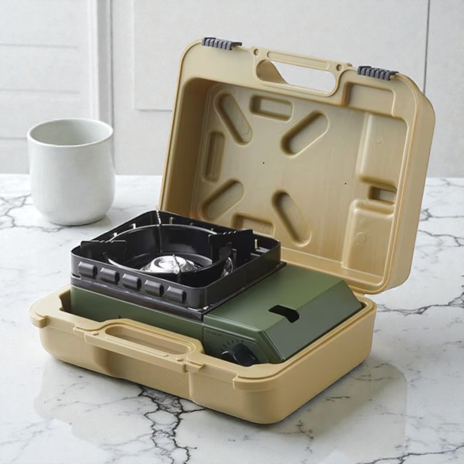 Iwatani Cassette Stove Tough Maru Jr Japan Olive Khaki Portable CB-ODX-JR-OL