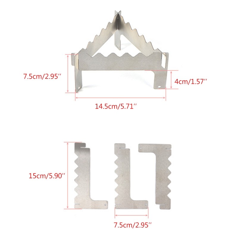 Mini Stove Rack Outdoor Camping Furnace Stainless Bracket Holder