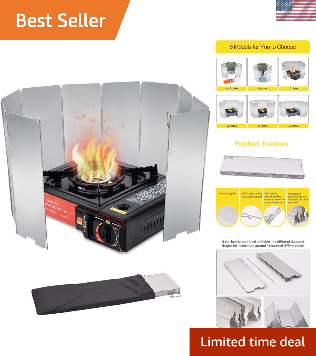 Versatile 10 Plates Windscreen for Butane Stoves – Compact and Stylish Design