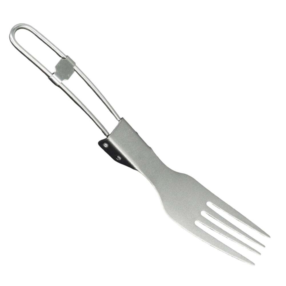 Ultra-Light 17.9g Pure Titanium Fork & Spoon Set Compact for Outdoor Dining