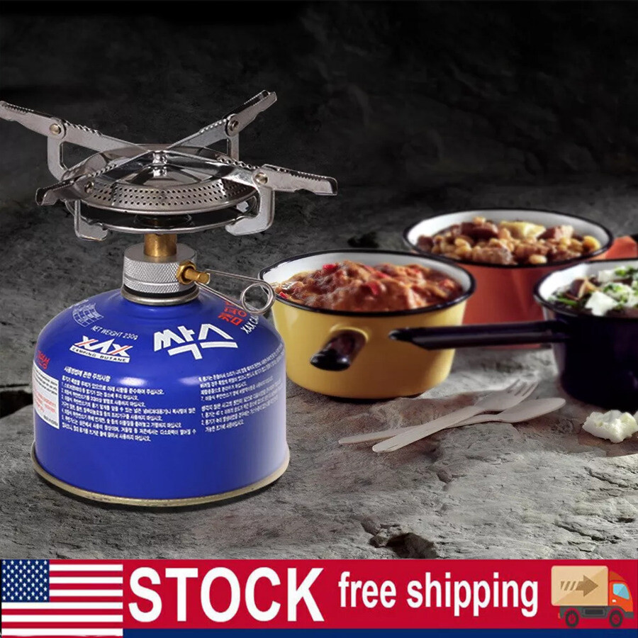 Portable Propane Gas Stove for Camping Hiking Burner Picnic Cookware Outdoor Kit