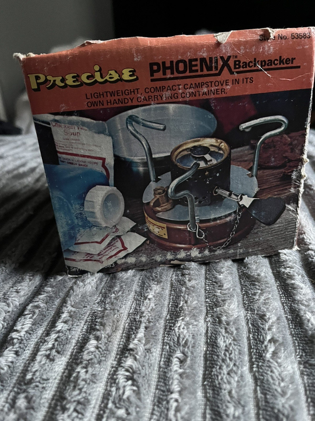 Vintage Precise Phoenix Backpacker Camp Gas Stove Mini Portable Korea Box 53583