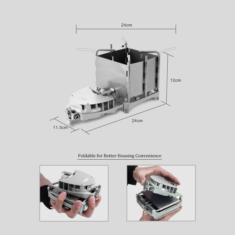 BRS 6000W Outdoor Picnic Wood Burning Stoves Foldable Firewood Grill BBQ Furnace